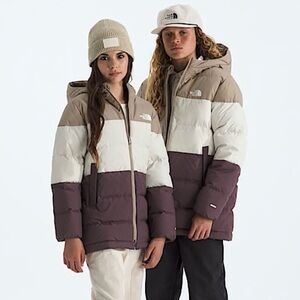 The North Face Teen Unisex Frost Fall PRK Mushroom Grey/W Size L(12)NWT